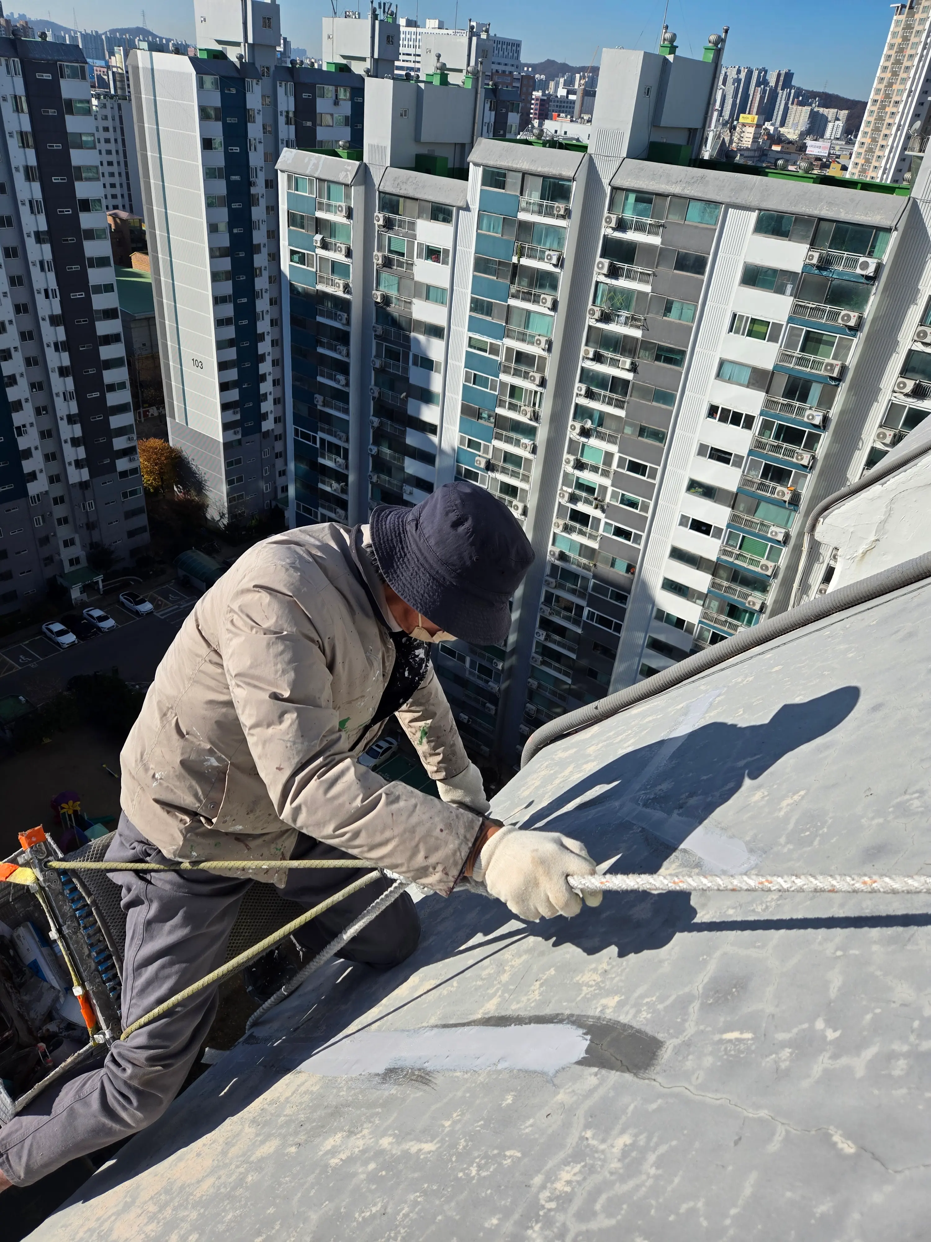 외벽 발수제 시공 작업 사진 13