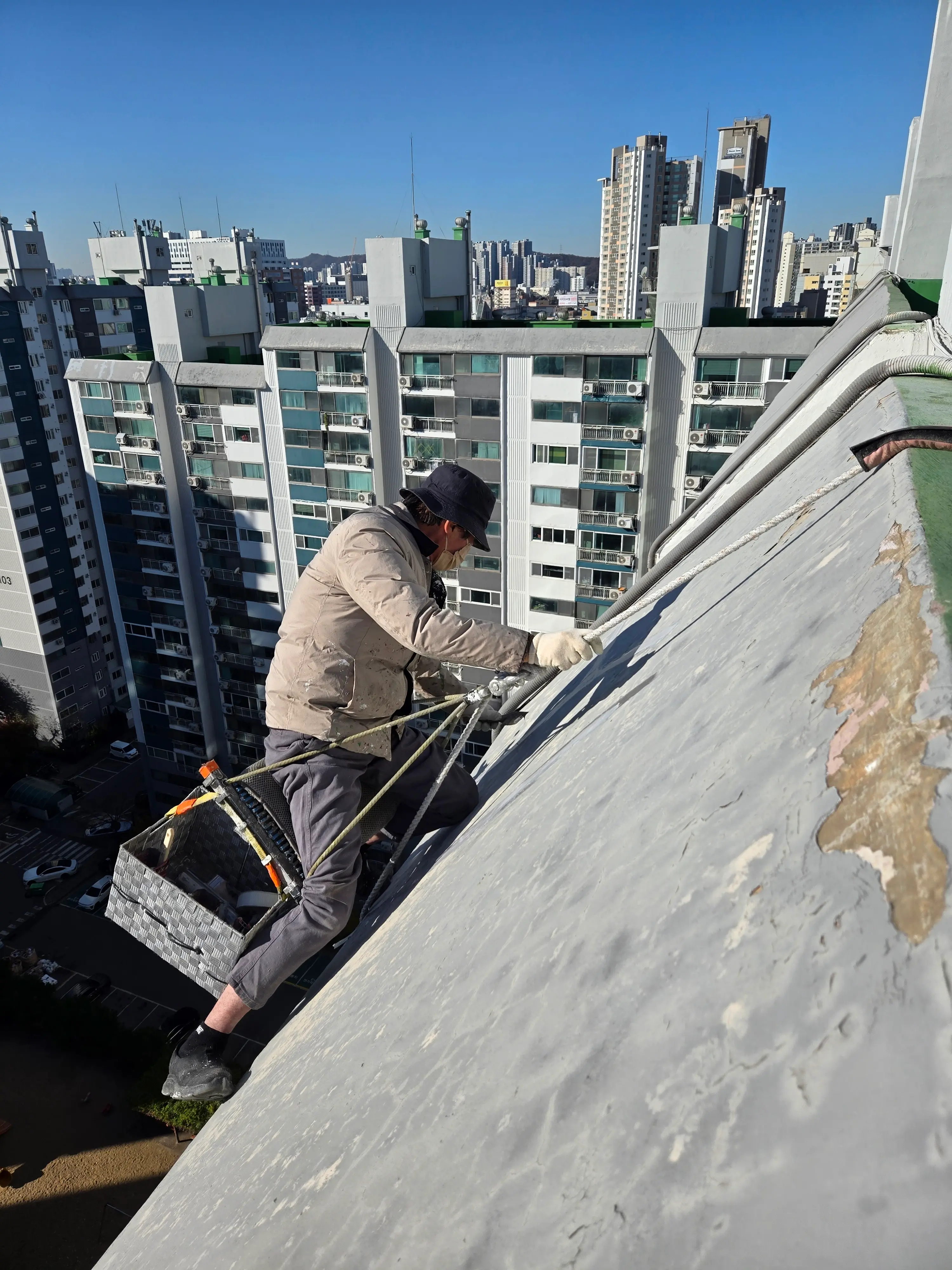 외벽 발수제 시공 작업 사진 14