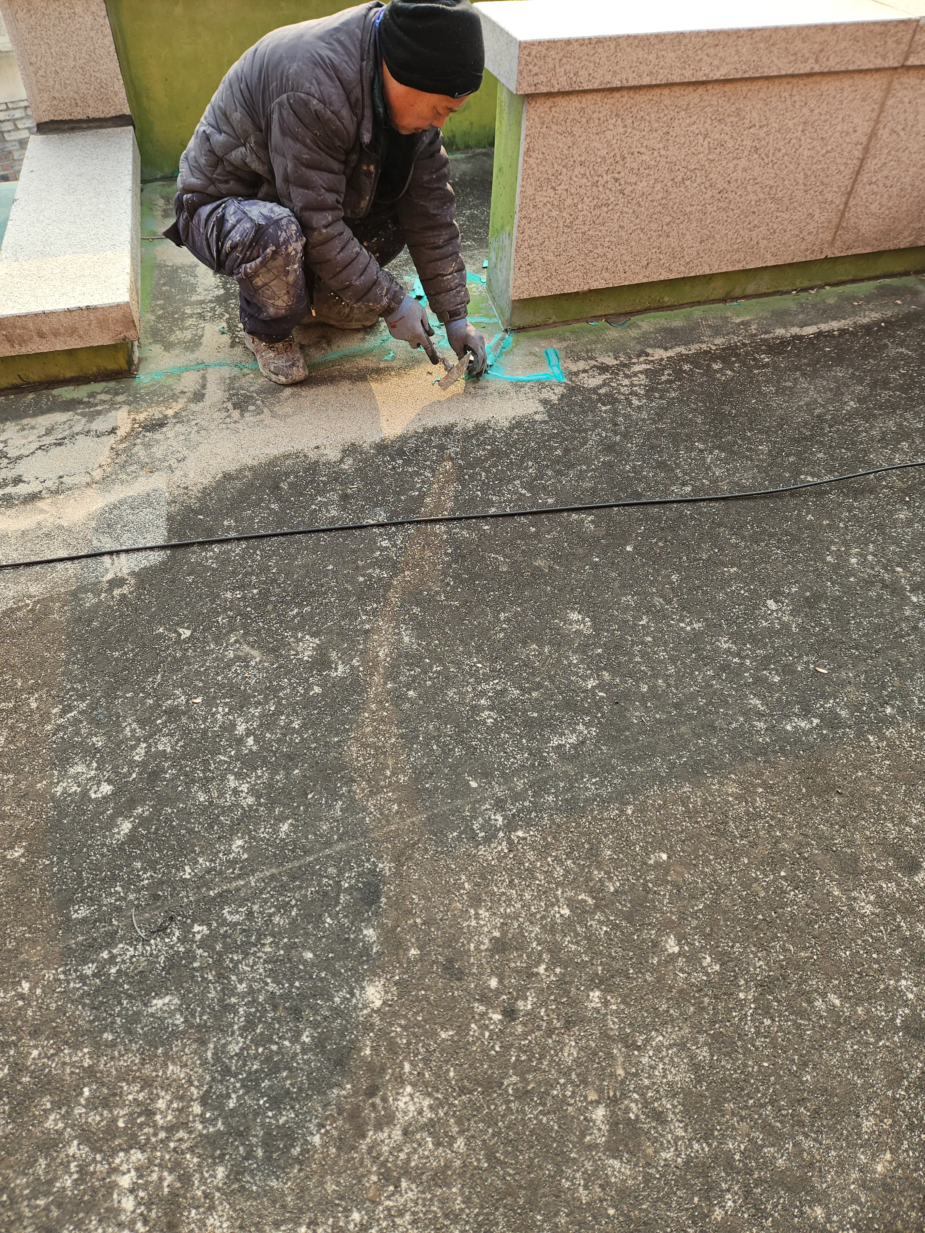 옥상 방수 시공 작업 사진 1