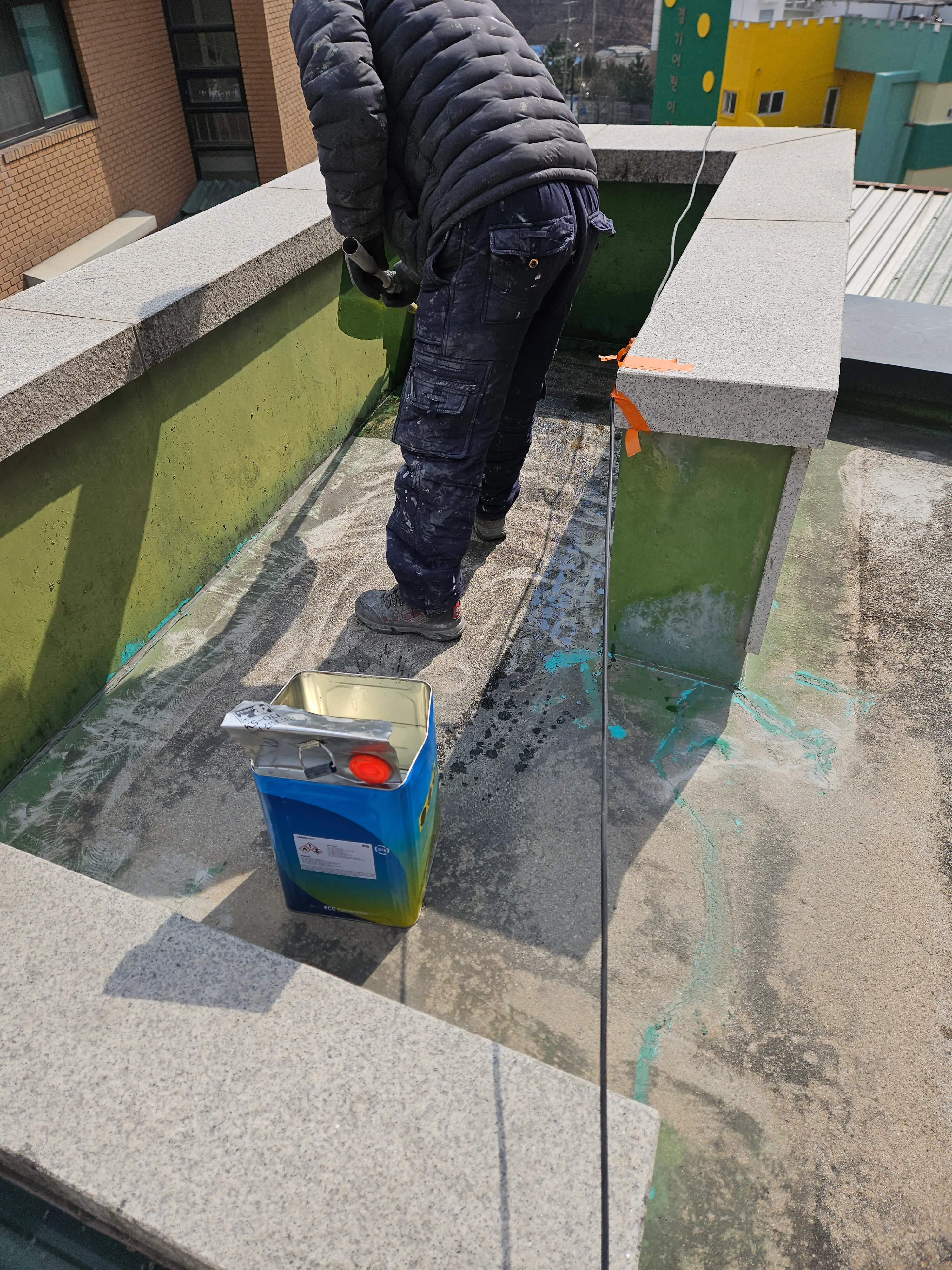 옥상 방수 시공 작업 사진 3