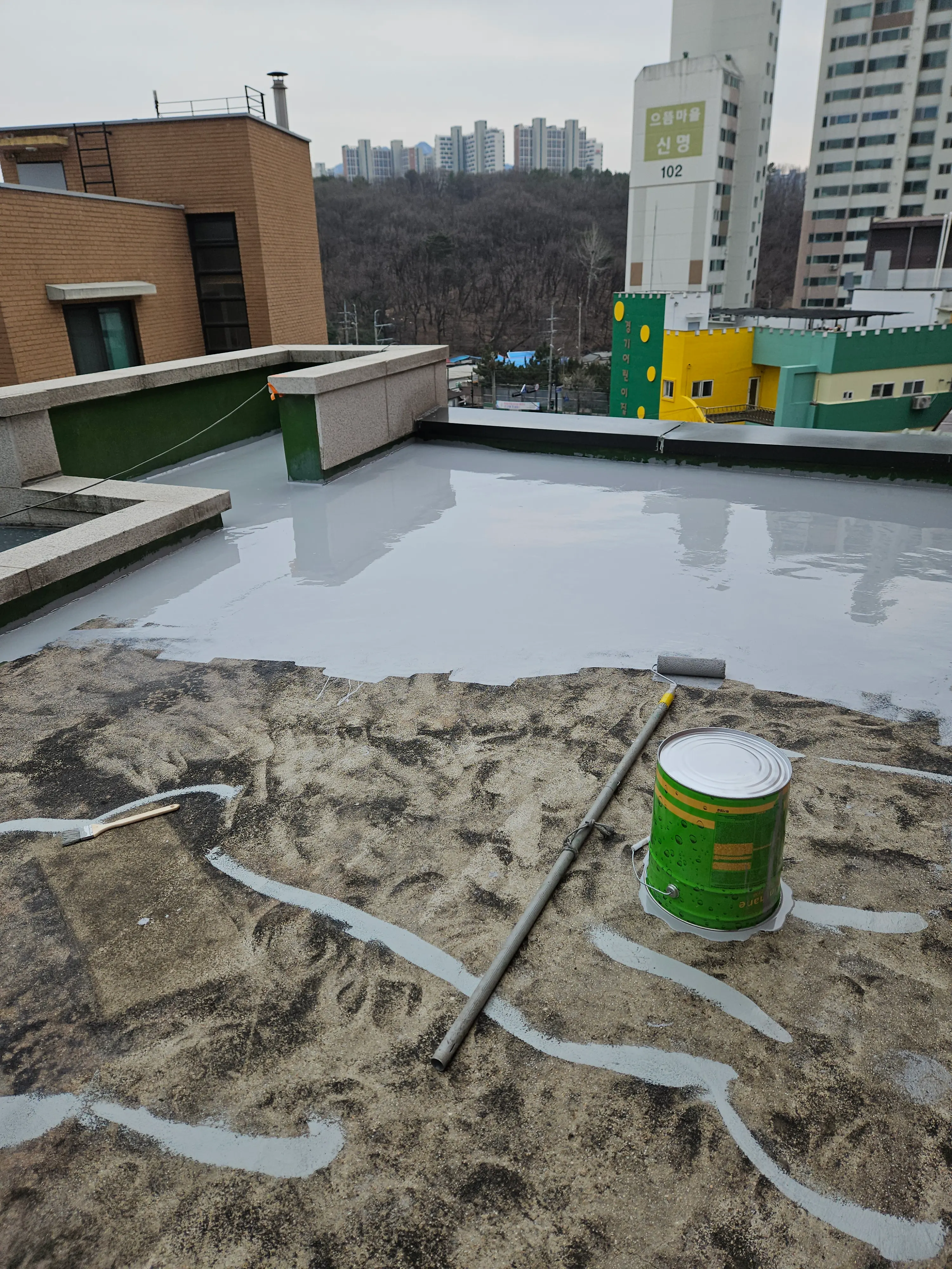 옥상 방수 시공 작업 사진 6